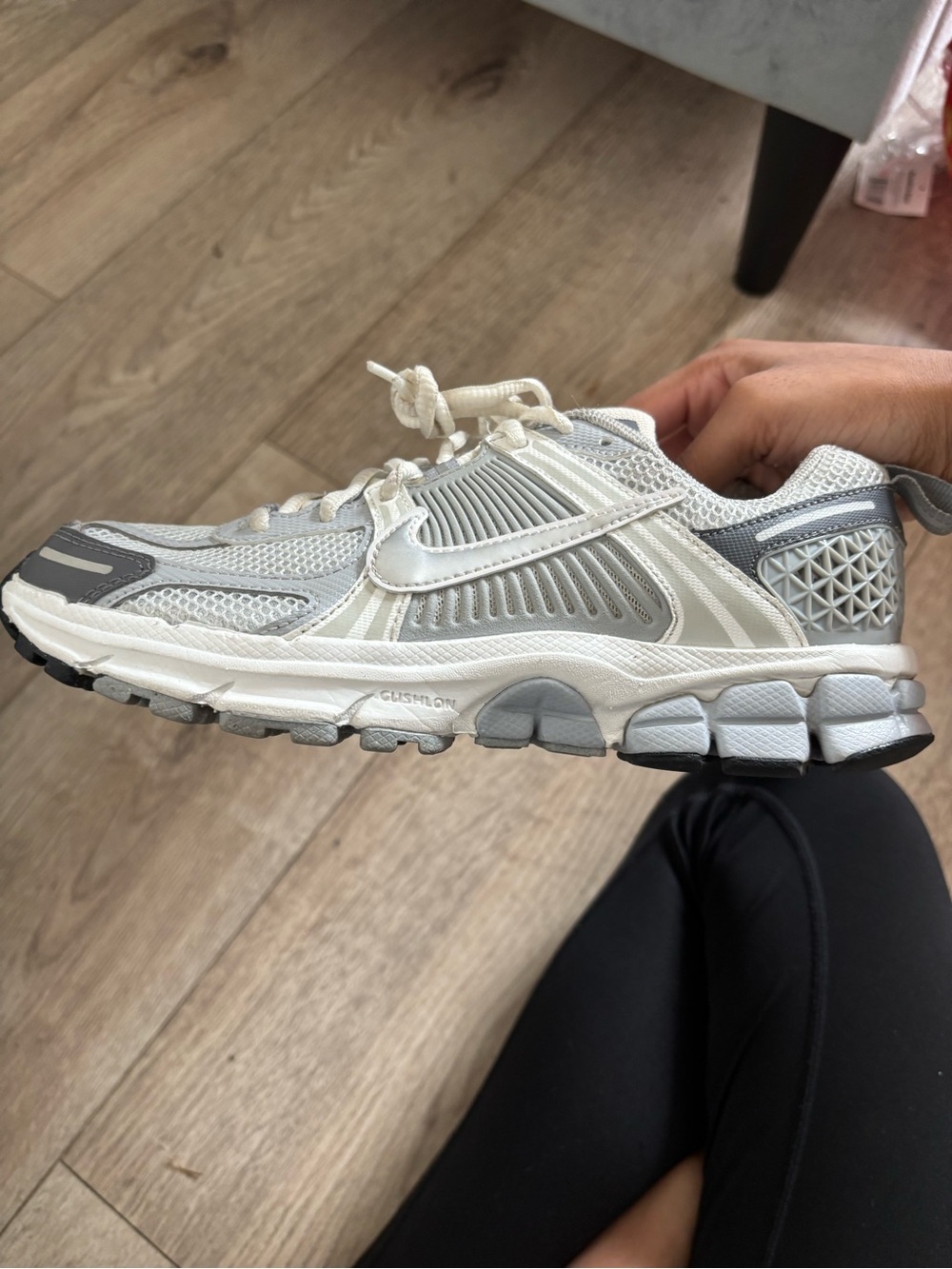 Nike Women’s White and Gray Athletic Running Shoes